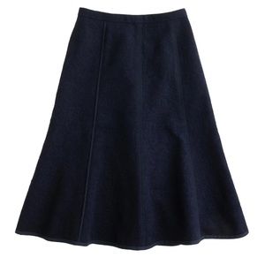 J. Crew Navy Blue A-Line Matelasse Skirt